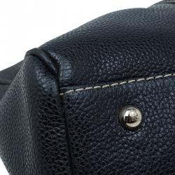 Pre Owned Carolina Herrera Black Leather Matteo Satchel