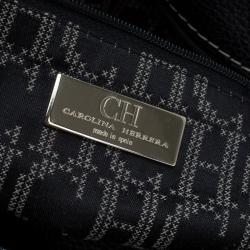 Pre Owned Carolina Herrera Black Leather Matteo Satchel
