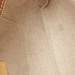 Pre Owned Carolina Herrera Brown Signature Embossed Leather Zip Crossbody Bag