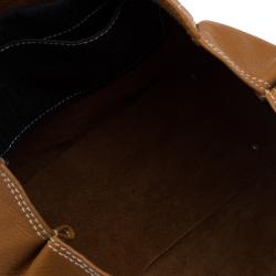 Pre Owned Carolina Herrera Brown Monogram Leather Andy Tote