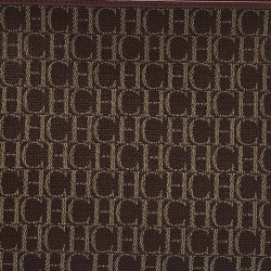 Pre Owned Carolina Herrera Burgundy/Brown Monogram Canvas and Leather Scarf Flat Pouch