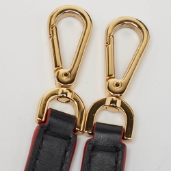 Pre Owned Carolina Herrera Black Embossed Leather Medium Camelot Bag 