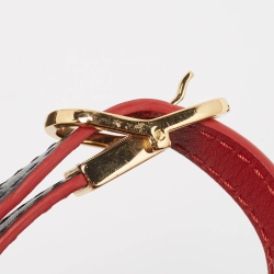 Pre Owned Carolina Herrera Black Embossed Leather Medium Camelot Bag 