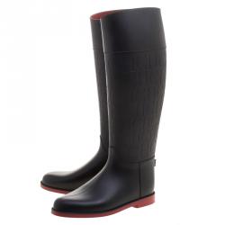 مملوكة مسبقًا حذاء بوت كارولينا هيريرا رين مطاط نقش CH أسود مقاس 37