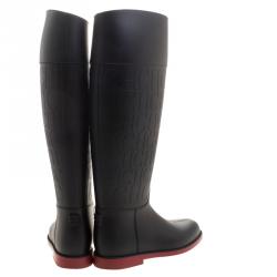 مملوكة مسبقًا حذاء بوت كارولينا هيريرا رين مطاط نقش CH أسود مقاس 37