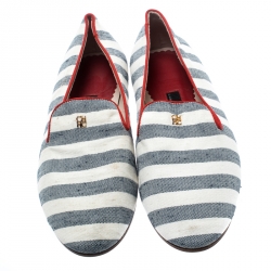 Pre Owned حذاء باليرينا فلات كارولينا هيريرا تويد مغزول متعدد الألوان مقاس 39