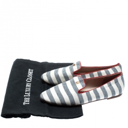 Pre Owned حذاء باليرينا فلات كارولينا هيريرا تويد مغزول متعدد الألوان مقاس 39