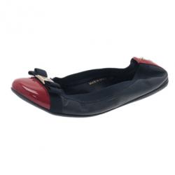 Carolina Herrera Two Tone Bow Ballet Flats Size 38