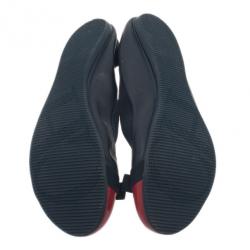 Pre Owned Carolina Herrera Two Tone Bow Ballet Flats Size 38