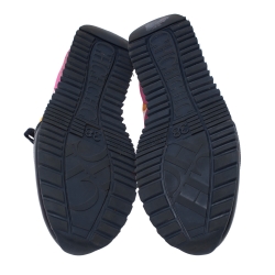 Pre Owned Carolina Herrera Multicolor Suede, Leather And Fabric Low Top Sneakers Size 38