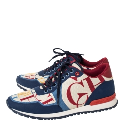 Pre Owned Carolina Herrera Multicolor CH Logo Canvas And Rubber Low Top Sneakers Size 40