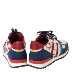 Pre Owned Carolina Herrera Multicolor CH Logo Canvas And Rubber Low Top Sneakers Size 40