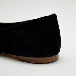 Pre Owned Carolina Herrera Red and Black Ballerina Flats Size 38