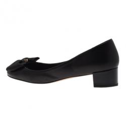 Carolina Herrera Black Leather Bow Pumps Size 39