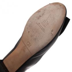 Carolina Herrera Black Leather Bow Pumps Size 39