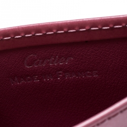 مملوكة مسبقًا محفظة بطاقات كارتييه هابي بيرثداي جلد وردية