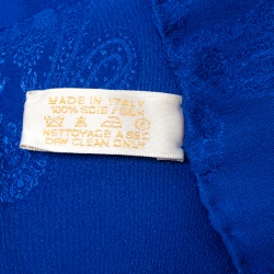 مملوكة مسبقًا Must de Cartier Cobalt Blue Le Panthere Monogram Silk Square Scarf