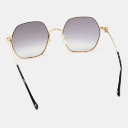 Pre Owned Cartier Black/Gold CT0267S Square Sunglasses