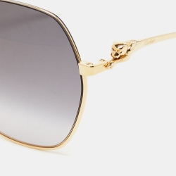 Pre Owned Cartier Black/Gold CT0267S Square Sunglasses