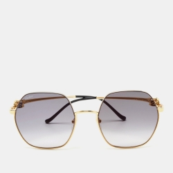 Pre Owned Cartier Black/Gold CT0267S Square Sunglasses