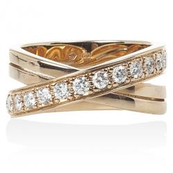 Pre Owned خاتم كارتييه باريس نوفيل فووج ذهب أحمر عيار 18 وألماس مقاس 52