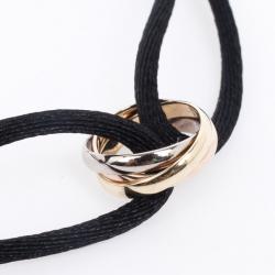 Pre Owned Cartier Trinity Black String Bracelet