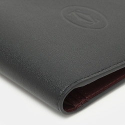 Cartier Black Leather Must de Cartier Bifold Wallet