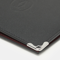 Cartier Black Leather Must de Cartier Bifold Wallet