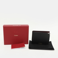 Cartier Black Leather Must de Cartier Bifold Wallet