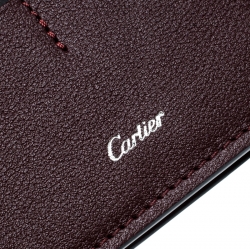 Pre Owned Cartier Black/Red Leather Must de Cartier Continental Wallet 