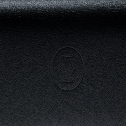 Pre Owned Cartier Black/Red Leather Must de Cartier Continental Wallet 