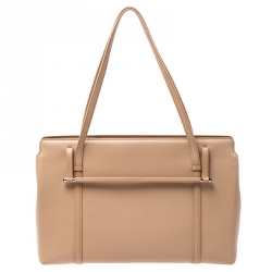 Cartier Beige Leather Cabochon Tote 