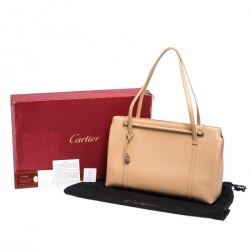 Cartier Beige Leather Cabochon Tote 