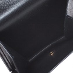 Pre Owned محفظة عملات معدنية كارتييه  Sapphire S جلد أسود