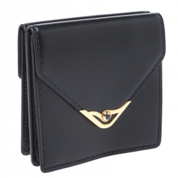 Pre Owned محفظة عملات معدنية كارتييه  Sapphire S جلد أسود