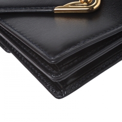 Pre Owned محفظة عملات معدنية كارتييه  Sapphire S جلد أسود