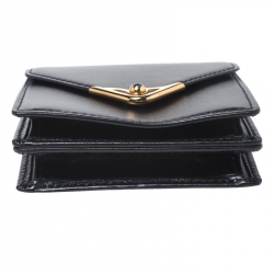 Pre Owned محفظة عملات معدنية كارتييه  Sapphire S جلد أسود