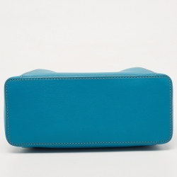 Pre Owned Cartier Blue Leather Mini C de Cartier Satchel