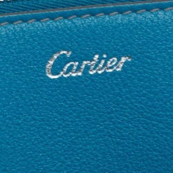 Pre Owned Cartier Blue Leather Mini C de Cartier Satchel