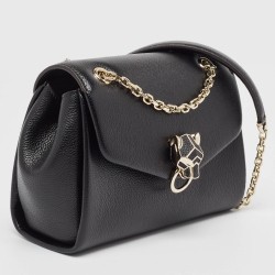 مملوكة مسبقًا حقيبة كارتييه ميني بانثير جلد أسود بسلسلة