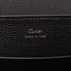 مملوكة مسبقًا حقيبة كارتييه ميني بانثير جلد أسود بسلسلة