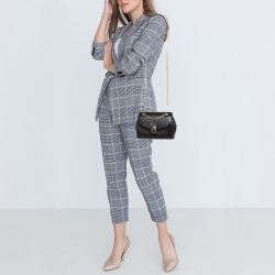 مملوكة مسبقًا حقيبة كارتييه ميني بانثير جلد أسود بسلسلة