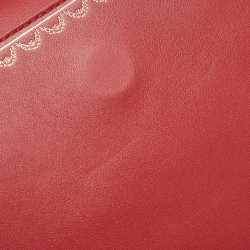 Pre Owned Cartier Red Leather Mini Guirlande De Cartier Top Handle Bag