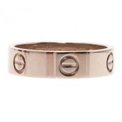 Pre Owned Cartier Love 18K White Gold Ring Size 59