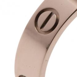 Pre Owned Cartier Love 18K White Gold Ring Size 59