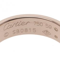 Pre Owned Cartier Love 18K White Gold Ring Size 59