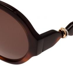 Pre Owned Cartier Tortoise Frame Trinity De Cartier Sunglasses