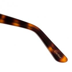 Pre Owned Cartier Tortoise Frame Trinity De Cartier Sunglasses