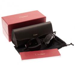 Pre Owned Cartier Tortoise Frame Trinity De Cartier Sunglasses