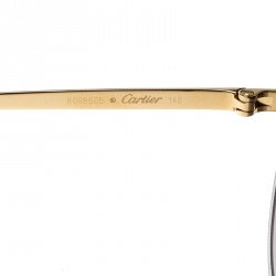 Cartier Gold/Black Gradient Panthere De Cartier Aviator Sunglasses